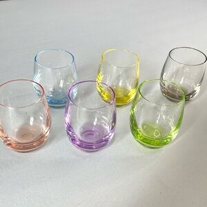 Bohemia Crystal Rainbow 2 Oz Shot Brandy glasses Set of 6